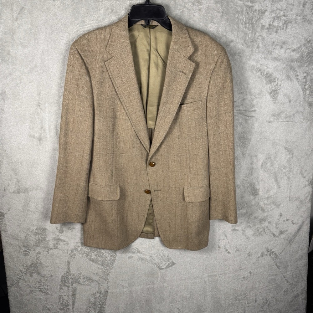 Vintage Hunter Haig Blazer Mens Wool Tweed 2 Button‎ Sport Coat Nailshead USA